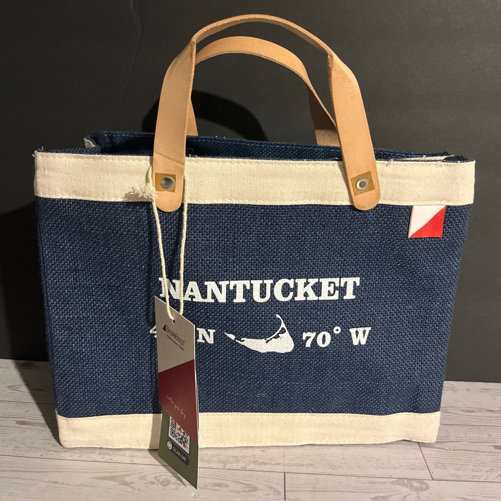 ShoreBags Nantucket Jute and Canvas bag